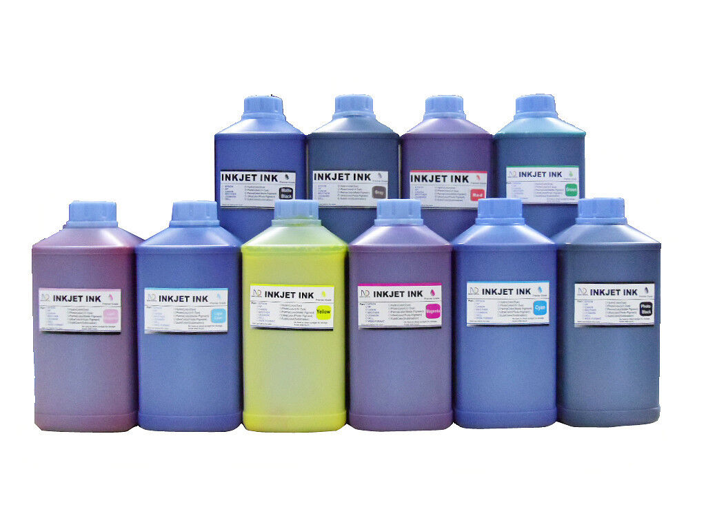 10X1000ml (Liter/Quart) Pigment Ink for Epson UltraChrome PRO 10 Ink T56N T56S T56X T55V etc. SureColor SC-P7370 P9370 P5370 etc. Wide-format Inkjet Printers
