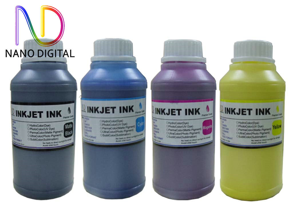 4X250ml Pigment Ink for Epson 4-Color printers including EcoTank 542 112 Ink Bottle printers