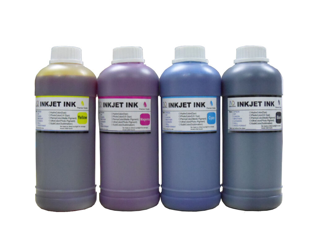 4 X 500ml Dye Refill Ink for Brother INKvestment Ink Bottle Printers