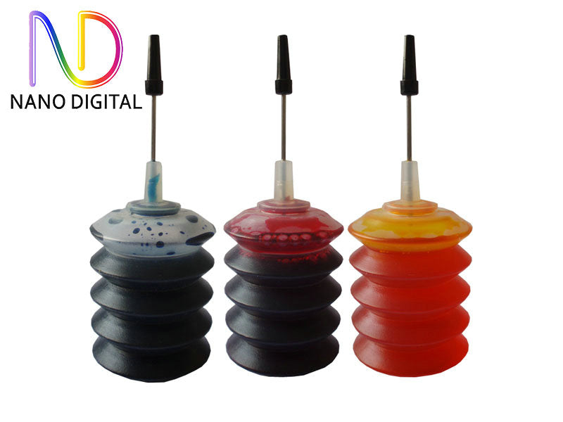 3 X 30ml Dye Tri-Color Ink for HP Printers