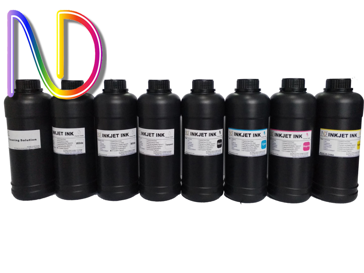 8x500ml Premium Led UV Curable ink for Epson printer